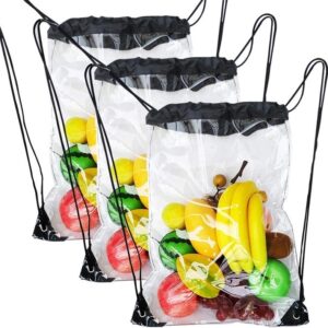Transparent PVC Drawstring Bag	