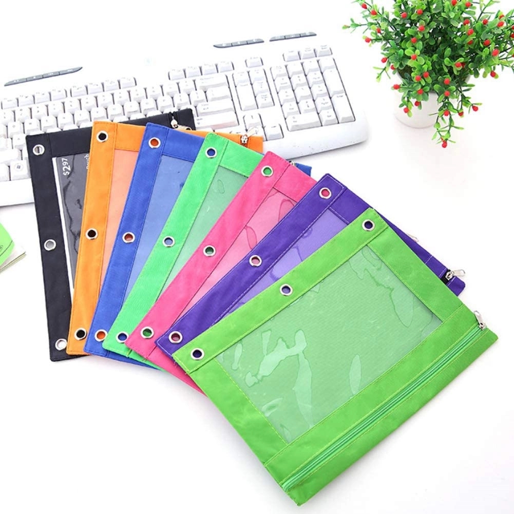 B5 Oxford Fabric Mesh File Pouch Case High Capacity	