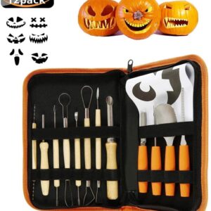 12 PCS Halloween Pumpkin Carving Sets	