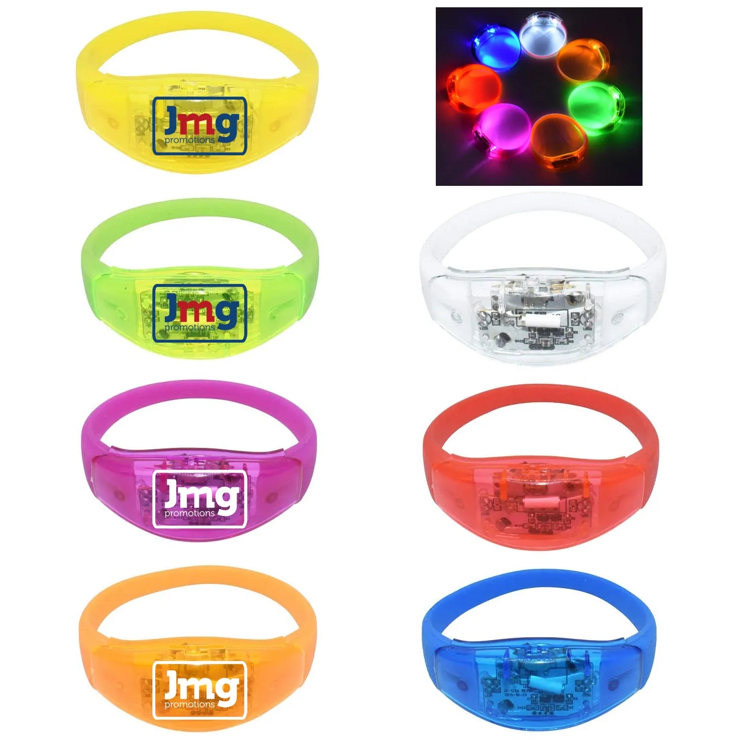 Silicone Sound Control Flashing Bracelets	