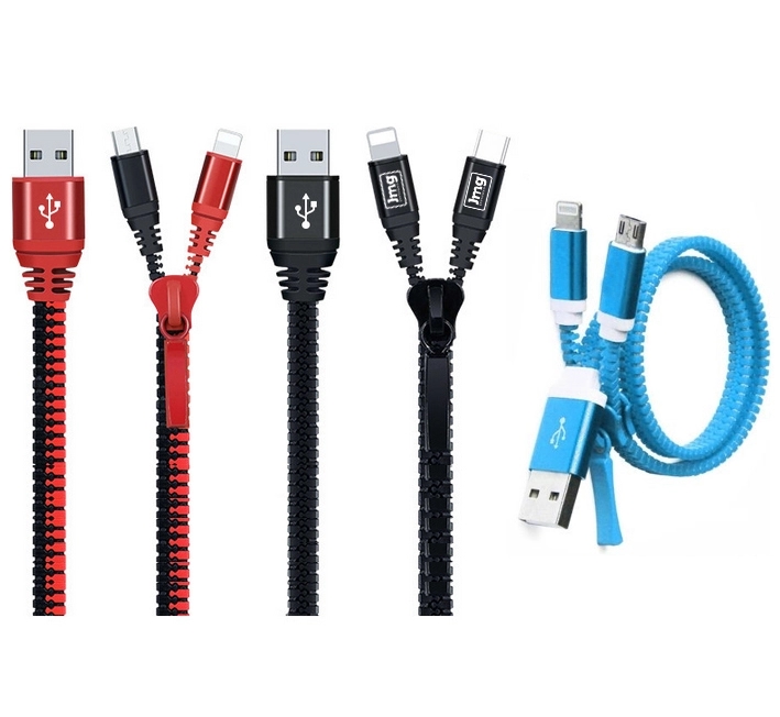 2 in 1 Zipper Charging Cable	