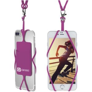 Silicone Phone Wallet w/ Lanyard	