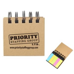 Spiral Book With Sticky Notes And Flags	