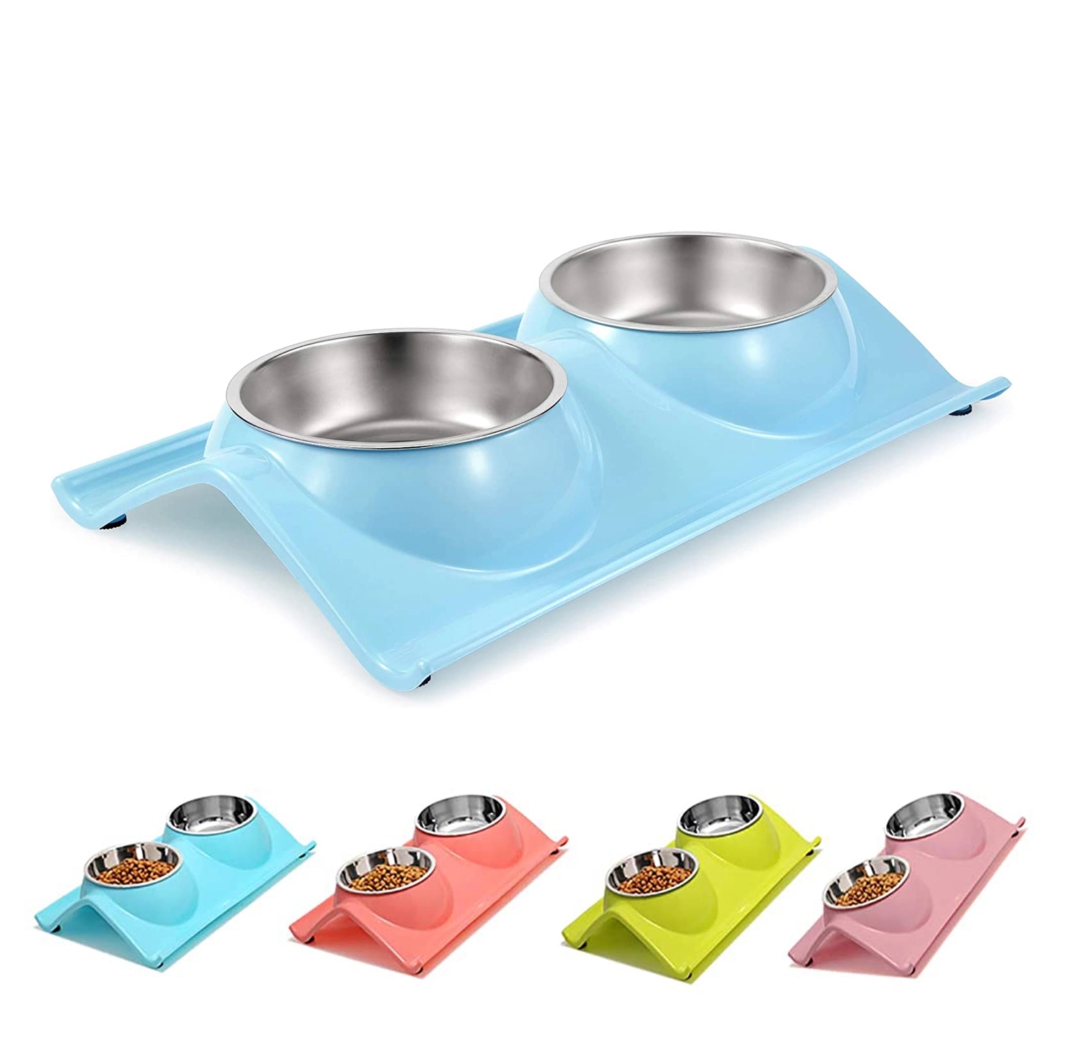 Double Dog Cat Bowls	