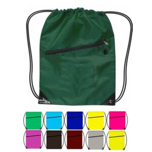 Zippered Drawstring Bag with Earbud Port	