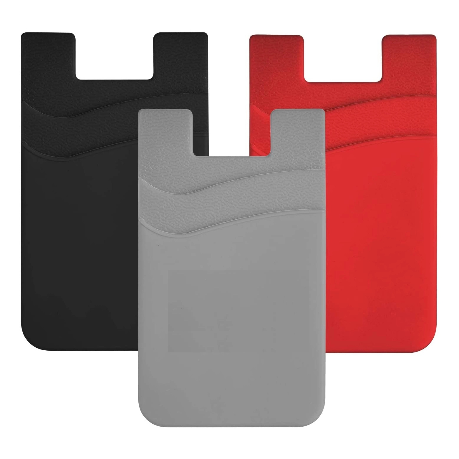 Dual Pocket Silicone Phone Wallet	
