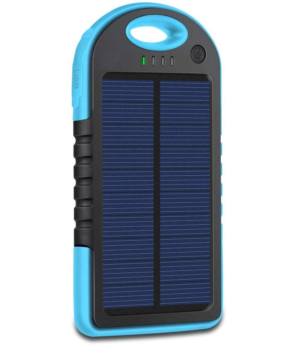 5,000mAh Solar Power Bank with carabiner	