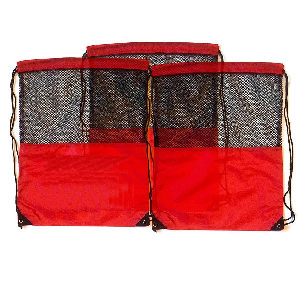 Nylon Mesh Drawstring Backpack	