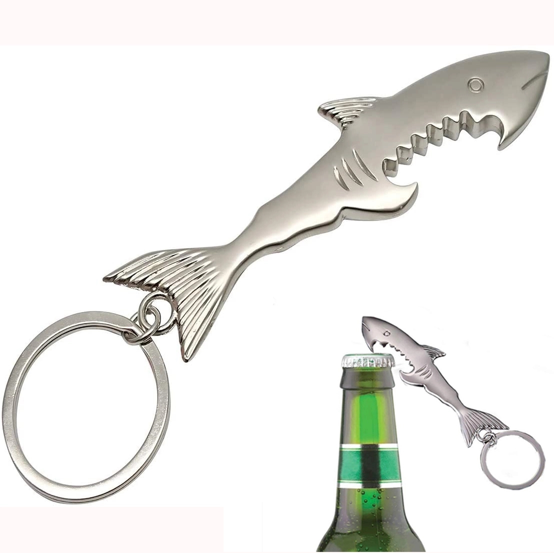 Shark Style Bottle Opener Keychain	