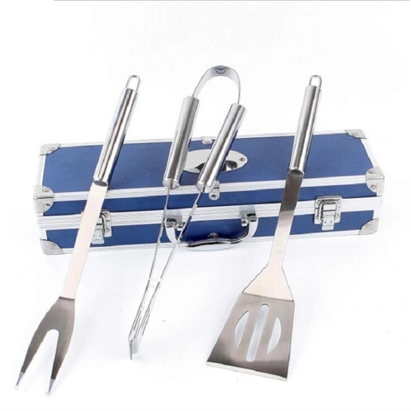 3 Piece BBQ Set with Aluminum Case	