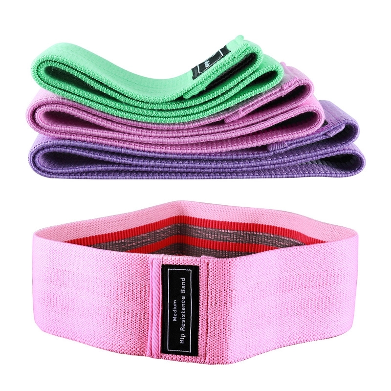 3 Different Strenth Fabric Resistance Exercise Booty Bands	