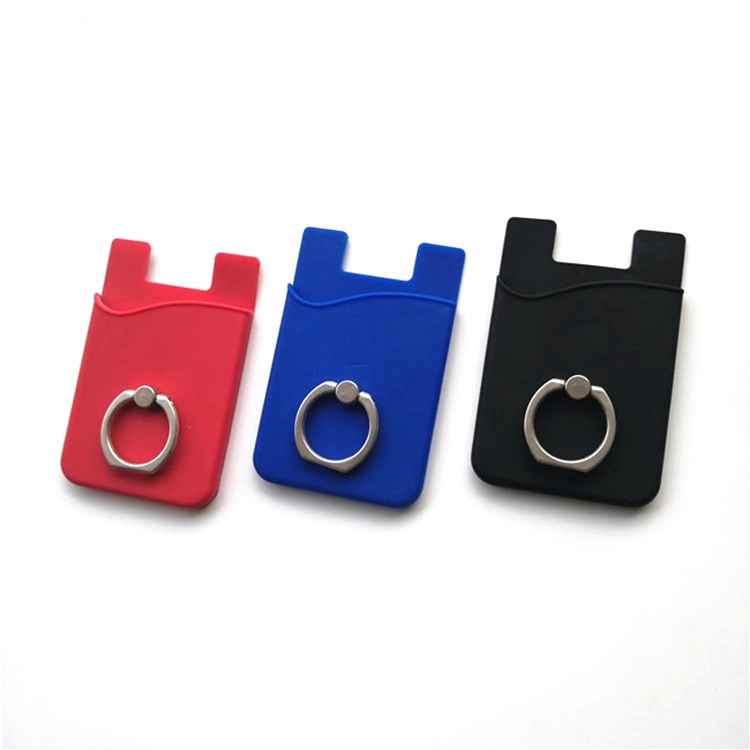 Silicone Card Wallet With Ring Holder	