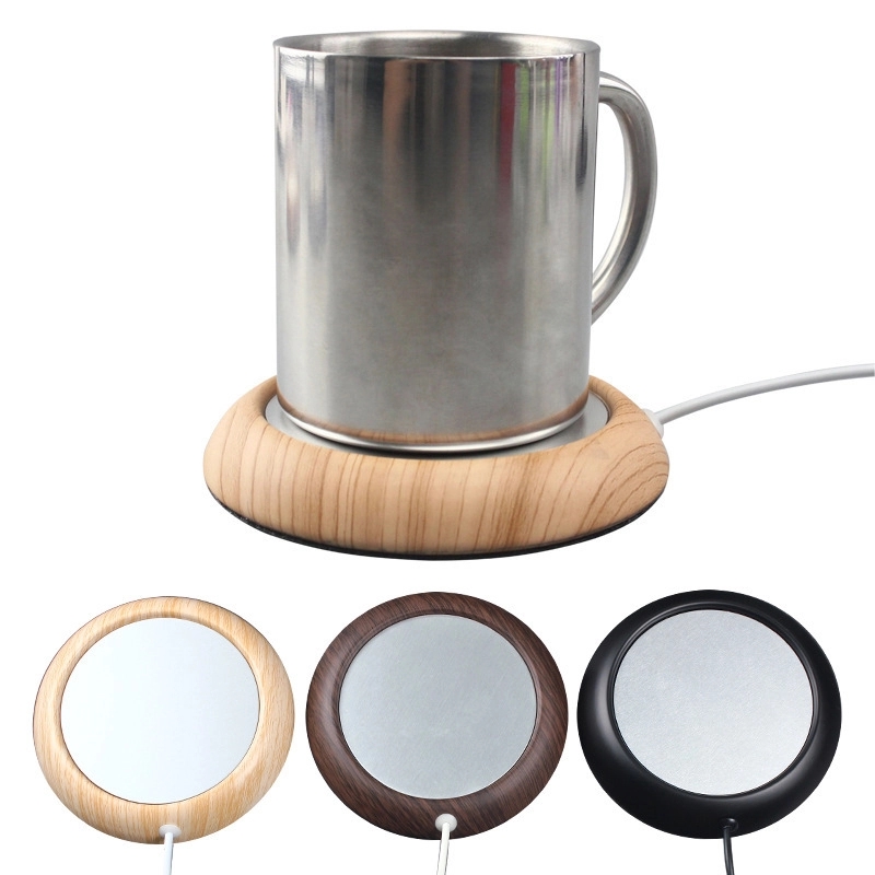 USB Wood Insulation Grain Cup Heat Beverage Mug Mat	