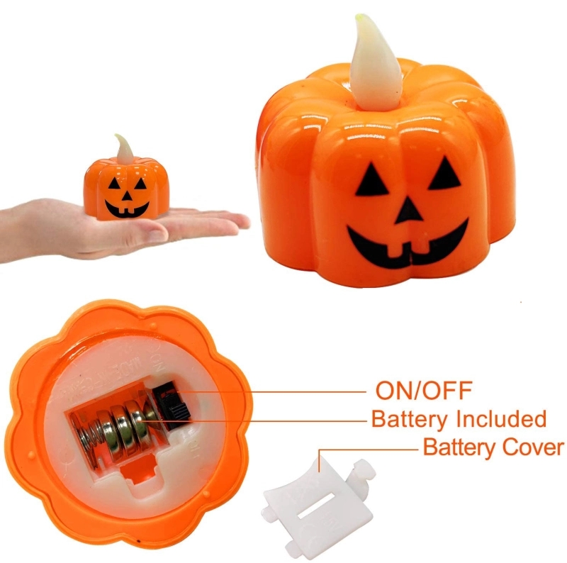 Pumpkin Flameless Candles	