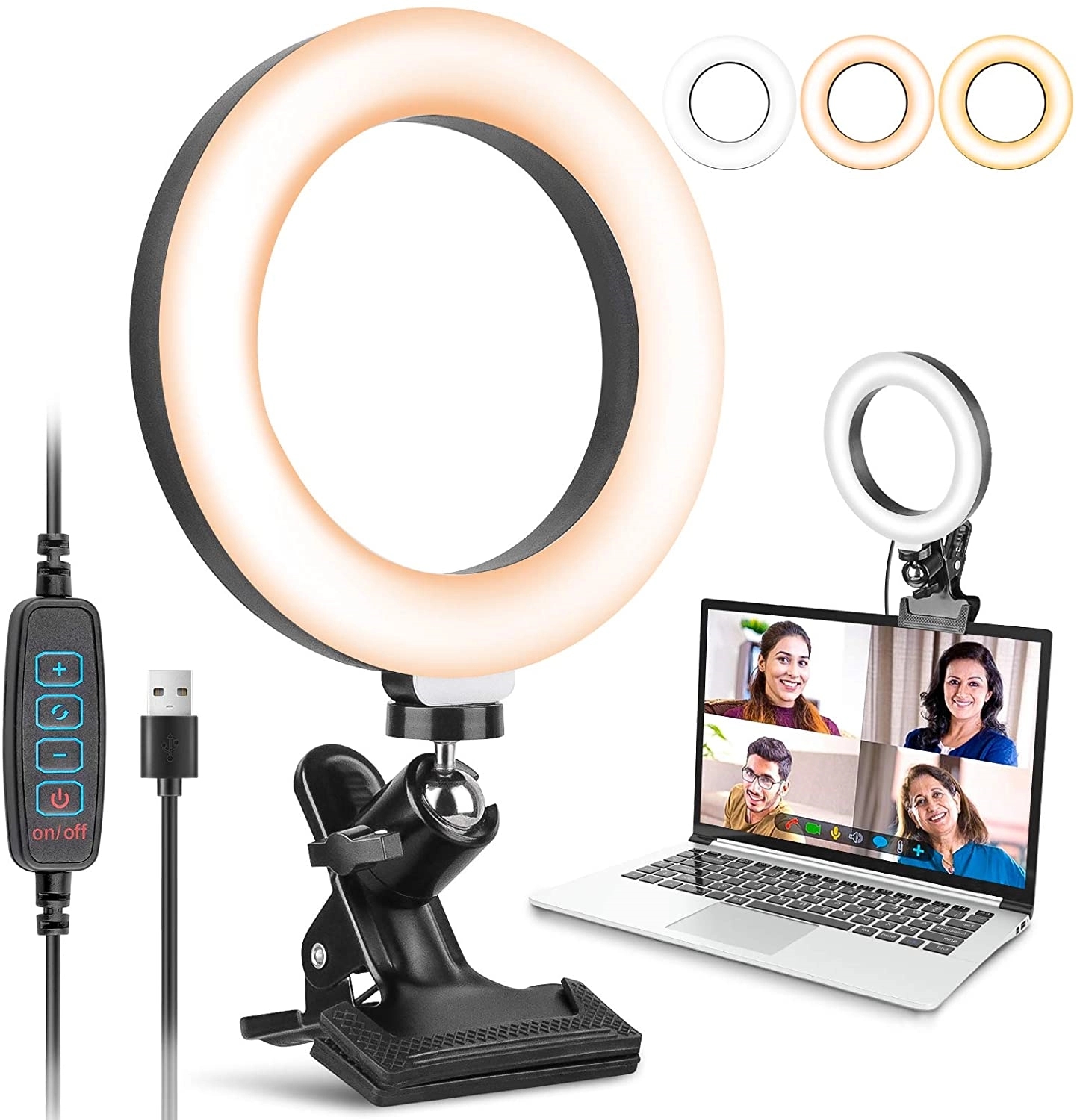 Video Conference Lighting, 6" Led Selfie Ring Light	