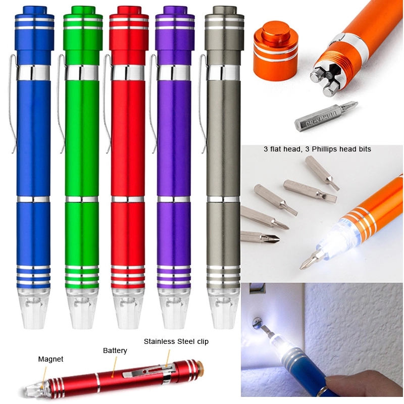 Pen-style Screwdriver With LED Flashlight	