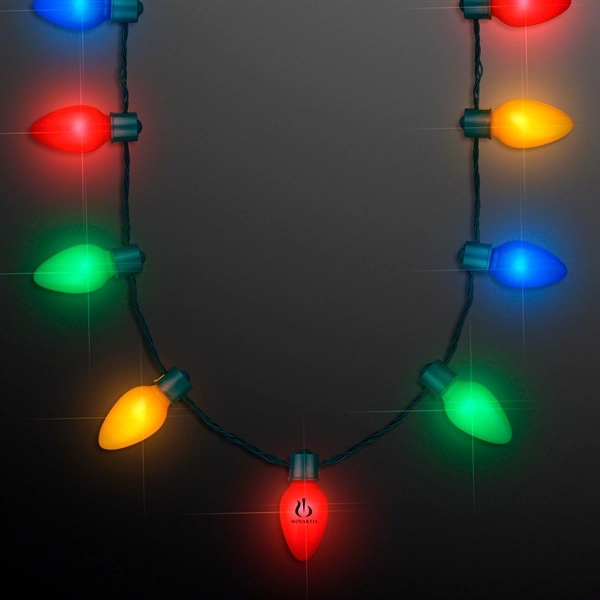 9 Lights Christmas Bulb Necklace	