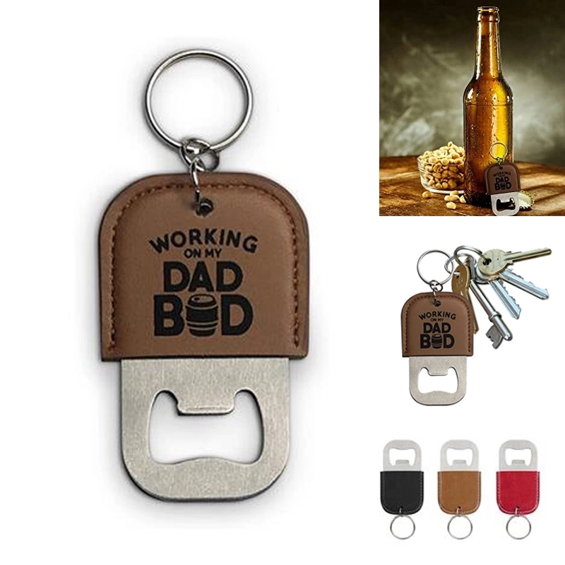 Leather Bottle Opener Keychain	