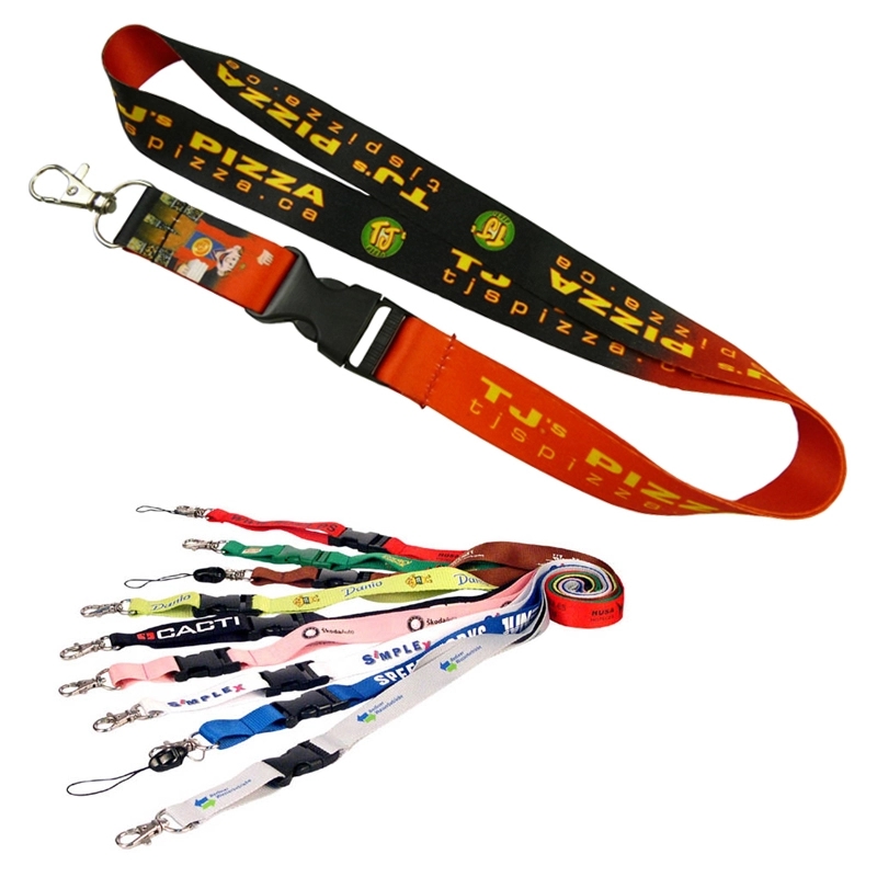 Sublimation Lanyard with breakaway and lobster claw	