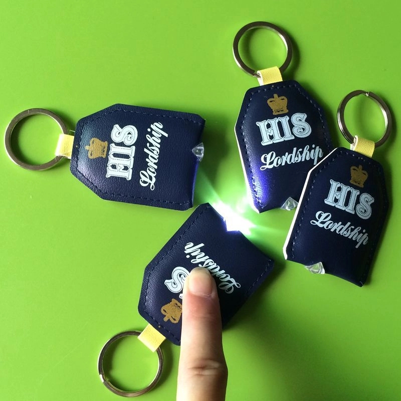PU leather LED Key Chains	