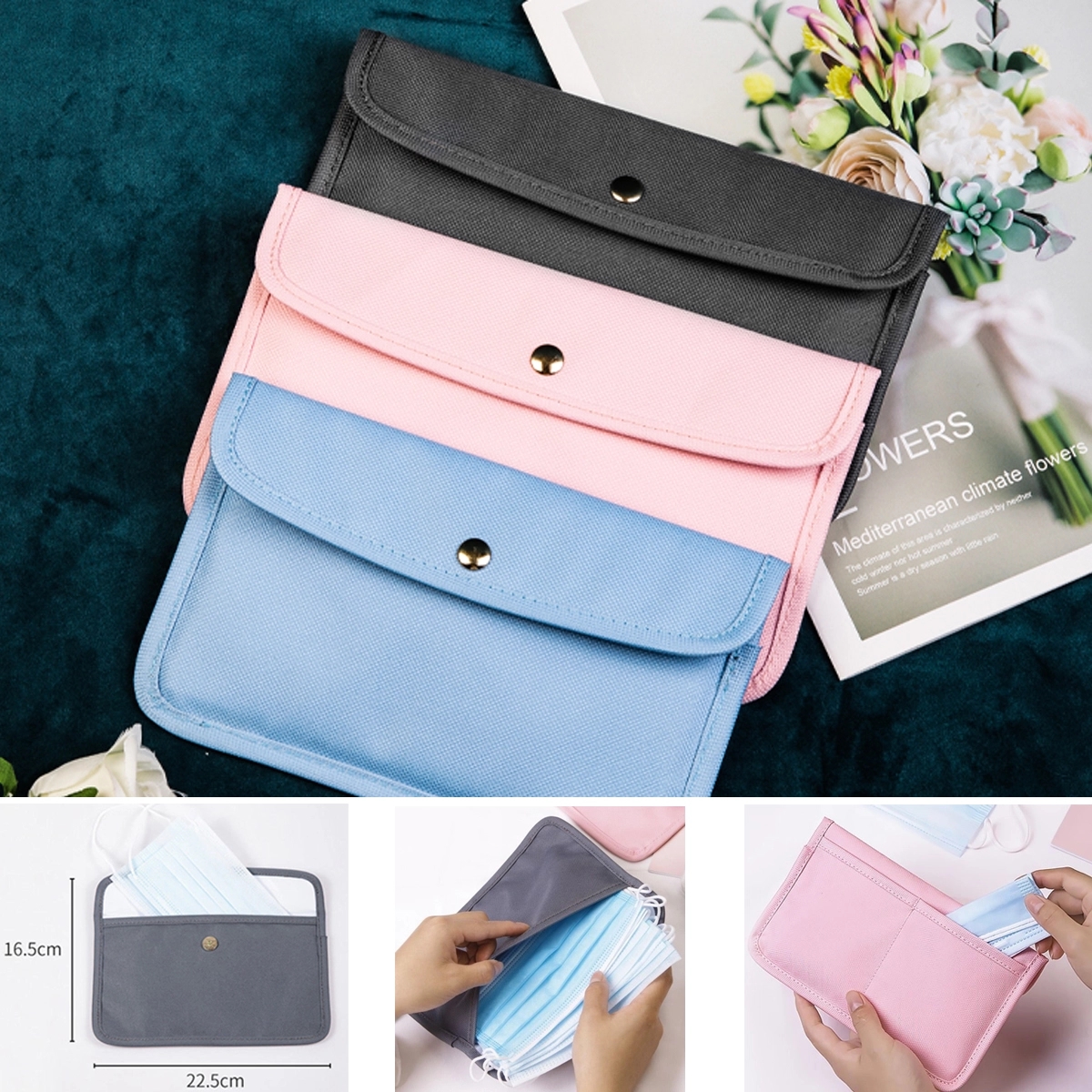 Polyester Mask Storage bags	