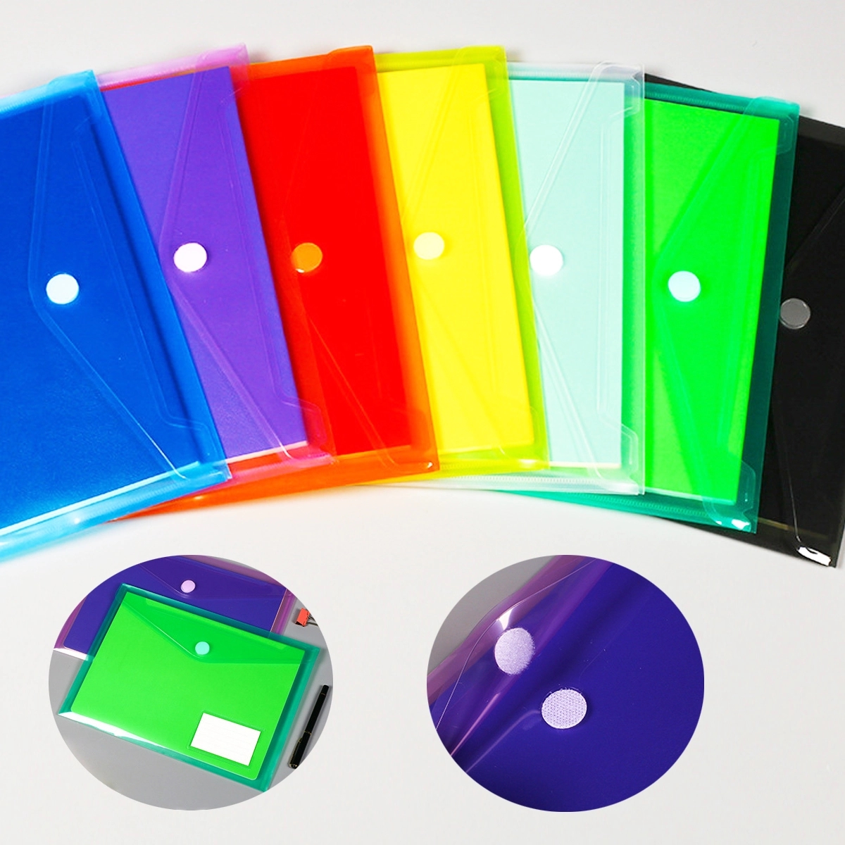A4 Document Folders with label pocket	