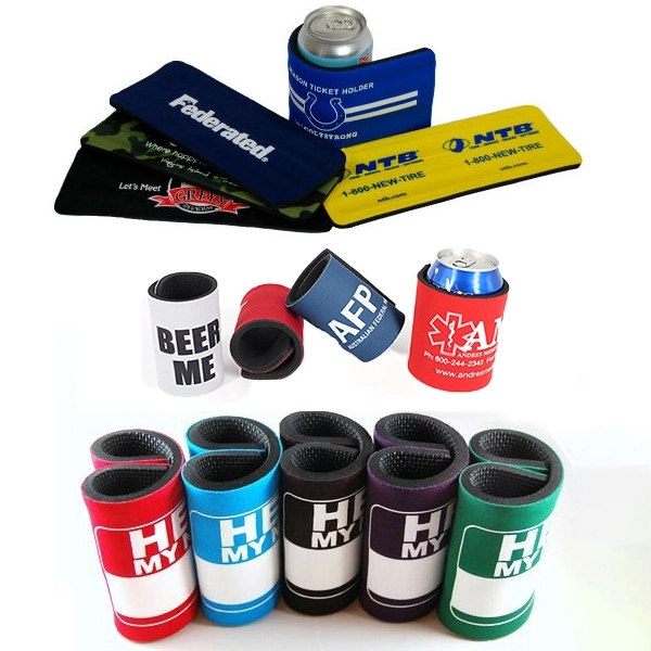 Slap Wrap Neoprene Beverage Can Cooler	